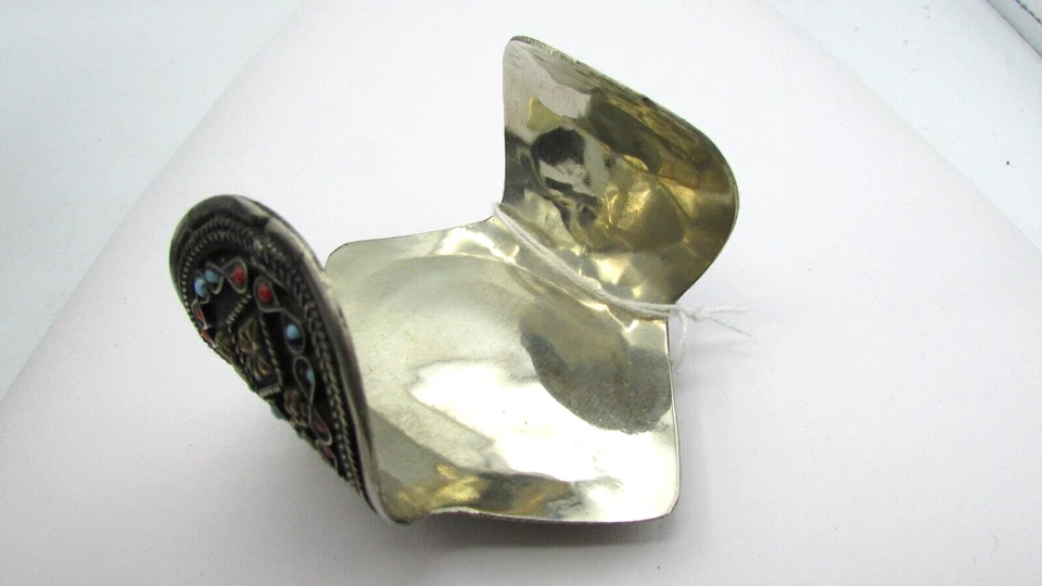 PULSERA BAJALIA LAPISLÁZULI FILLIGRANE con brazalete turquesa rojo y azul jtv br3 Foto 3 de 4