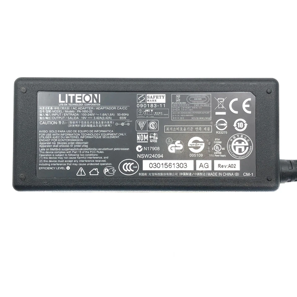 Original Liteon 65W OEM Netzteil für Acer S240HL S241HL S242HL LED LCD Monitor - Bild 2 von 4