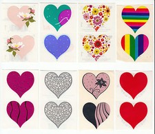 Vintage Mrs Grossman Pair of Heart Stickers By The Yard - Scrapbook - You Choose