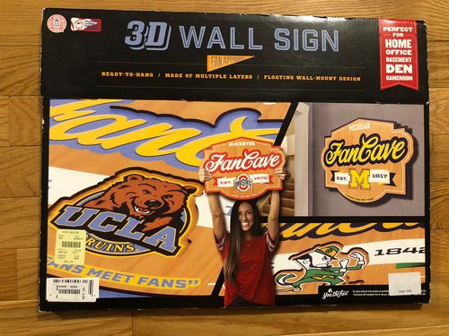 Wisconsin Badgers Wall Dorm Fan Cave Sign 17” X 12.5” - NIP - Picture 2 of 2