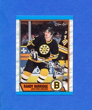 1989 OPC HOCKEY 121 RANDY BURRIDGE bruins opc test issue TEMBEC white back
