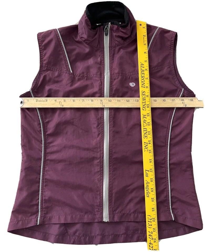 Chaleco de Ciclismo PEARL IZUMI Púrpura Para Mujer Talla Mediana Malla Espalda Cremallera Completa Borgoña Foto 2 de 4