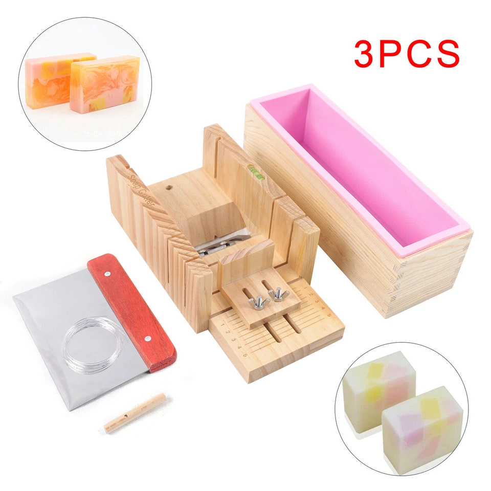 3pcs Pro Soap Making Supplies Kit Set Soap Tools Cakes Mold Handmade DIY Set NEW - Image 3 of 4
