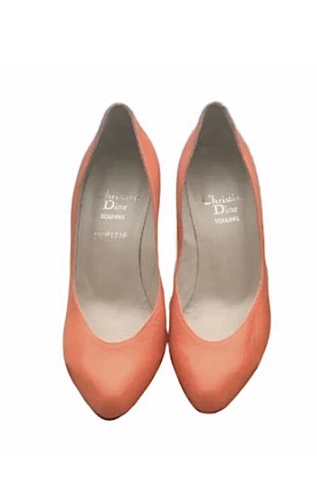 Escarpins en cuir femme Christian Dior, couleur orange
