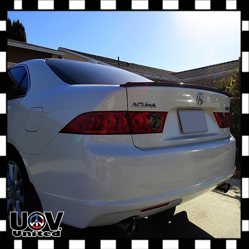 2021 Civic Universal Spoiler Black Rubber Rear Roof Sport Wing Skirt Trunk Lip M - Picture 2 of 4