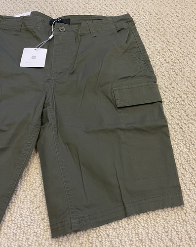 Neu mit Etikett olivgrüne Cargotaschenshorts aus Stretchbaumwolle für Herren ALLE GRÖSSEN - Bild 4 von 6