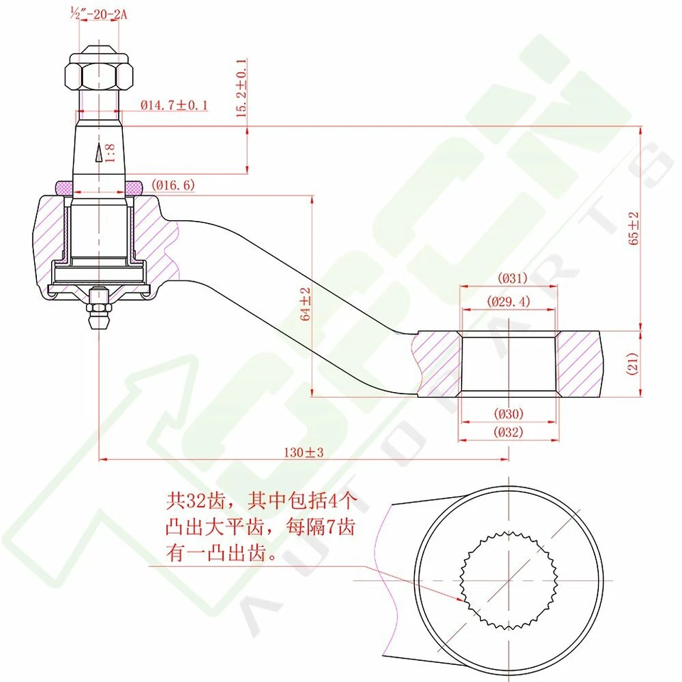 Fits 1995-2002 Lincoln Town Car 12 Front Ball Joints Tie Rods Idler Pitman Arm - Image 3 of 4