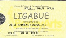 BIGLIETTO LUCIANO LIGABUE SAN SIRO OLIMPICO CONCERTO LIVE 15 NOVEMBRE 2002  