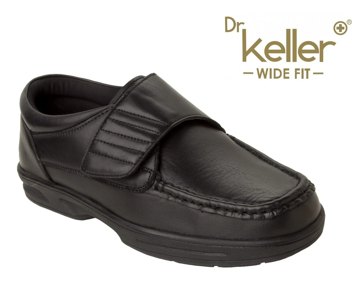 MENS DR KELLER WIDE FIT REAL LEATHER PADDED MOCCASINS CASUAL