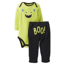 Carter's Frankenstein Monster 2 piece Outfit Set Embroidered Halloween Costume