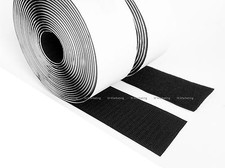 1 Yard 4"-Wide Black Self Adhesive Hook Loop Tape Fastener BAV100