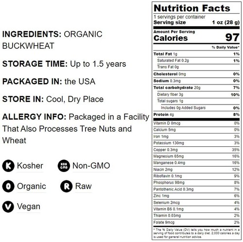 Organic Buckwheat Groats - Non-GMO, Kosher, Raw, Vegan - by Food To Live - Picture 21 of 53