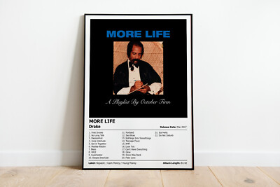 【額縁付き】 drake more life アルバムデザイン A2ポスター DRAKE - More Life | Music Album Cover Print Poster | A4, A3