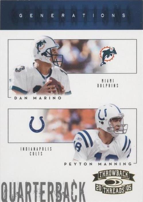 2005 Donruss Throwback Threads Dan Marino Peyton Manning #G-10 - 1 of 2