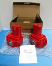 2 pack POWEREXTRA Power Tools Battery 9.6V 2AH 19.2Wh 9120 NI-MH Rechargeable