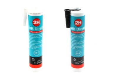 2H HB Direkt Montagekleber schwarz oder weiß - Kartusche á 290 ml