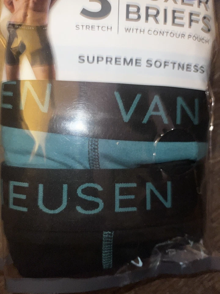 Van Heusen ~ Calzoncillos boxer de 3 piezas para hombre ropa interior mezcla de poliéster ~ XL Foto 2 de 3