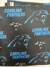 Carolina Panthers Black Blue Fabric Cotton Football NFL 2012 1 1/2 Yards