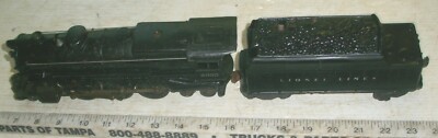 Vintage 1950 Lionel 2-6-4 2035 Die-Cast Heavy Metal Locomotive w/Smoke & Whistle