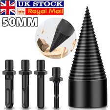 50mm Firewood Drill Bit Conical Log Splitter Cone Split Woodworking Tool
