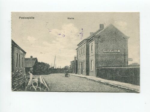 antica cartolina Poelcapelle Statie posta da campo 1916/32 - Foto 1 di 1