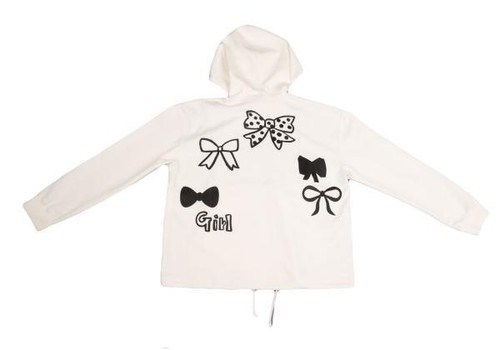 COMME des GARCONS GIRL Back Ribbon Printed Poly Pullover Hoodie Size XS(K-149... - Picture 2 of 12