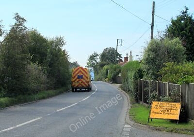 Photo 12x8 2011 : A361 about to plunge down Whitstone Hill Shepton Mallet  c2011