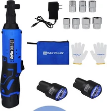 12V Cordless Electric Ratchet Wrench Kit, 2300RPM 3/8 Inch Power Ratchet Wrench