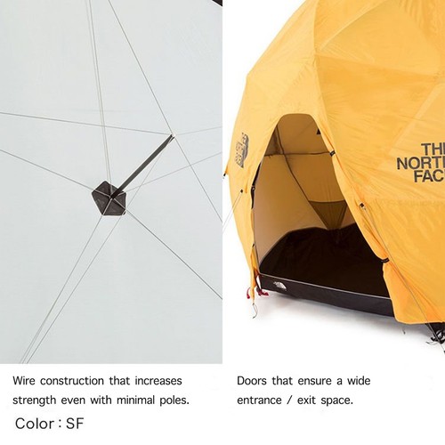 THE NORTH FACE Tent Geodome 4 Meld Gray NV21800 Spherical Dome Camp Outdoor New - Picture 3 of 11