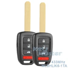 2x for Honda Accord Civic Lx 2016-2021 OEM Parts Remote Key Fob MLBHLIK6-1TA