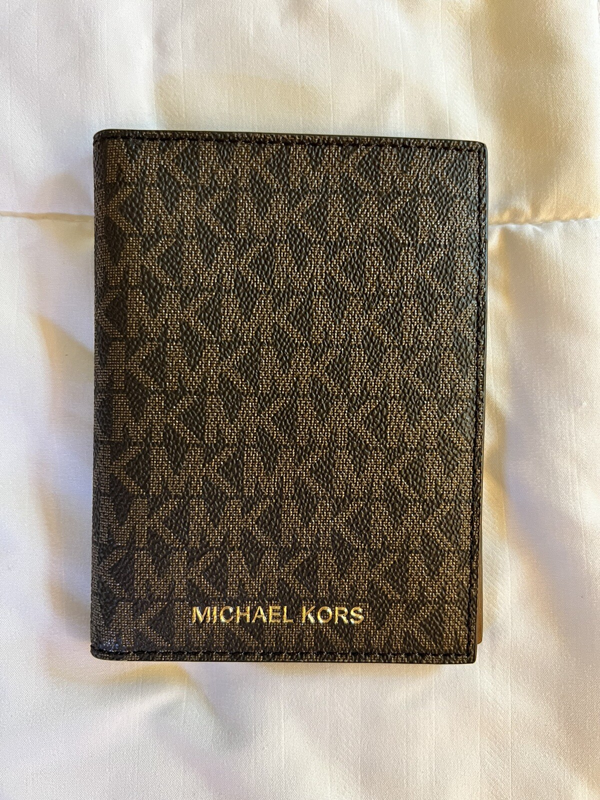 Michael Kors Genuine Leather Passport Holder for Travel-image