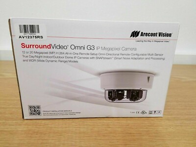 Arecont Vision SurroundVideo Omni AV12375RS 12MP POE Network Camera- Color UR