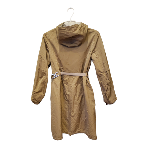 Max Mara parka waterproof raincoat women reversible cloak beige/white Size 4 US - Picture 5 of 9