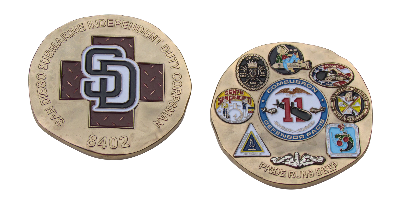 US Navy COMSUBRON San Diego Independent Duty Corpsman 8402 Challenge Coin