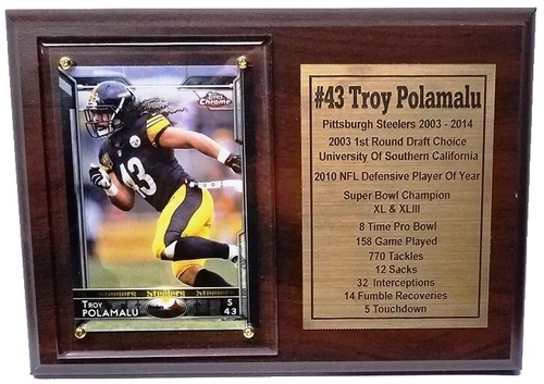 Troy Polamalu NFL Plaques