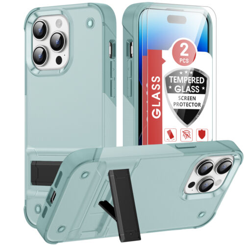 For iPhone 16 15 14 13 Pro Max 12 11 Military Grade Shockproof Case Stand Cover - Picture 17 of 21