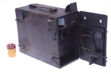   MURER  DURONI EXPRESS NEWNESS FALLING PLATE MAGAZINE BOX CAMERA 9X12CM WORKS 