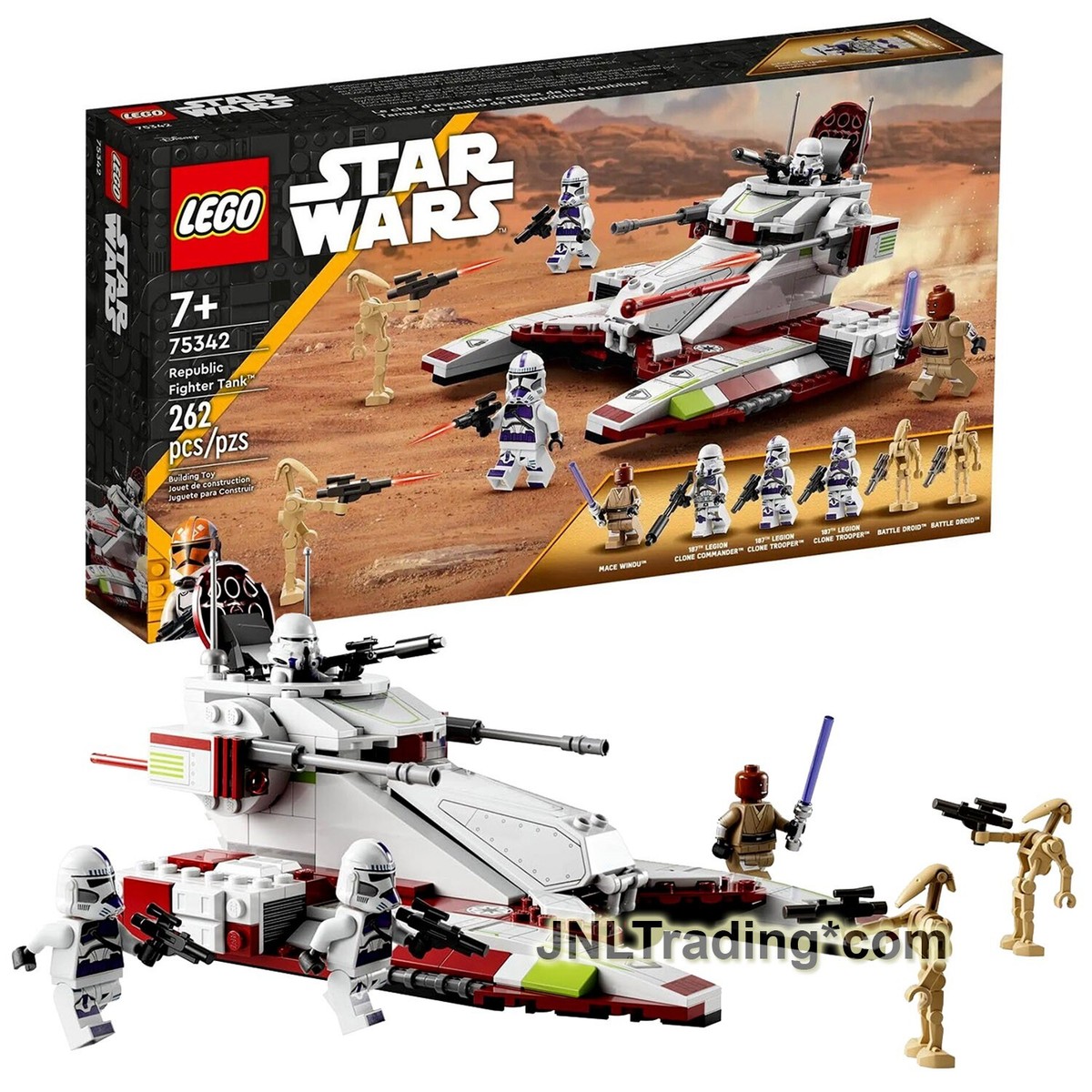 Year 2022 Lego Star Wars Set 75342 - REPUBLIC FIGHTER TANK (262 Pc