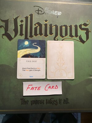 Disney Villainous    Captain Hook     PIXIE DUST      FATE CARD   Item Card 2018