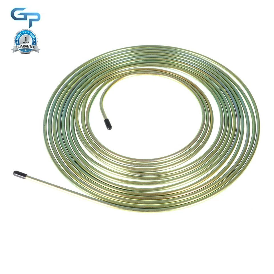 Kits de tubos de línea de freno galvanizados de 25 pies 3/16" y tuerca de conector de tubo de freno de 16 Foto 2 de 4