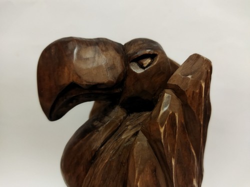 Figura de buitre tallada a mano. Aprox. Estatua de pájaro de madera de 11,81". Hecho a medida - Imagen 16 de 17