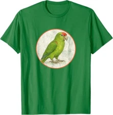 Colorful Retro Red Crowned Parrot Bird T-Shirt *NEW 10 Colors by Bird.Fan