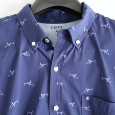 Mens Izod Button Down Shirt - Short Sleeve - Size XL