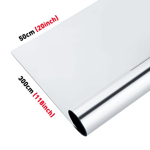 Silvery Mirror Reflect Heat UV Reject Window Film Anti Glare Lower Energy Bills - Picture 17 of 22