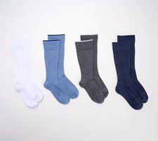 Tommie Copper S/4 4 Pack Cozy Fit Compression OTC Socks - Blue X-Large