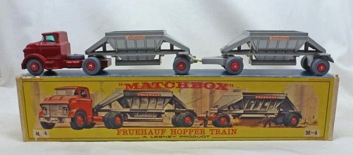 Lesney Matchbox Major Pack M-4 Fruehauf Hopper Train with Grey Tyres