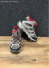 Merrell Moab FST Low Grey Black Red Kids Waterproof Hiking Boots Size 11.5W