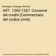 ART. 1260-1267. Cessione dei crediti (Comment...