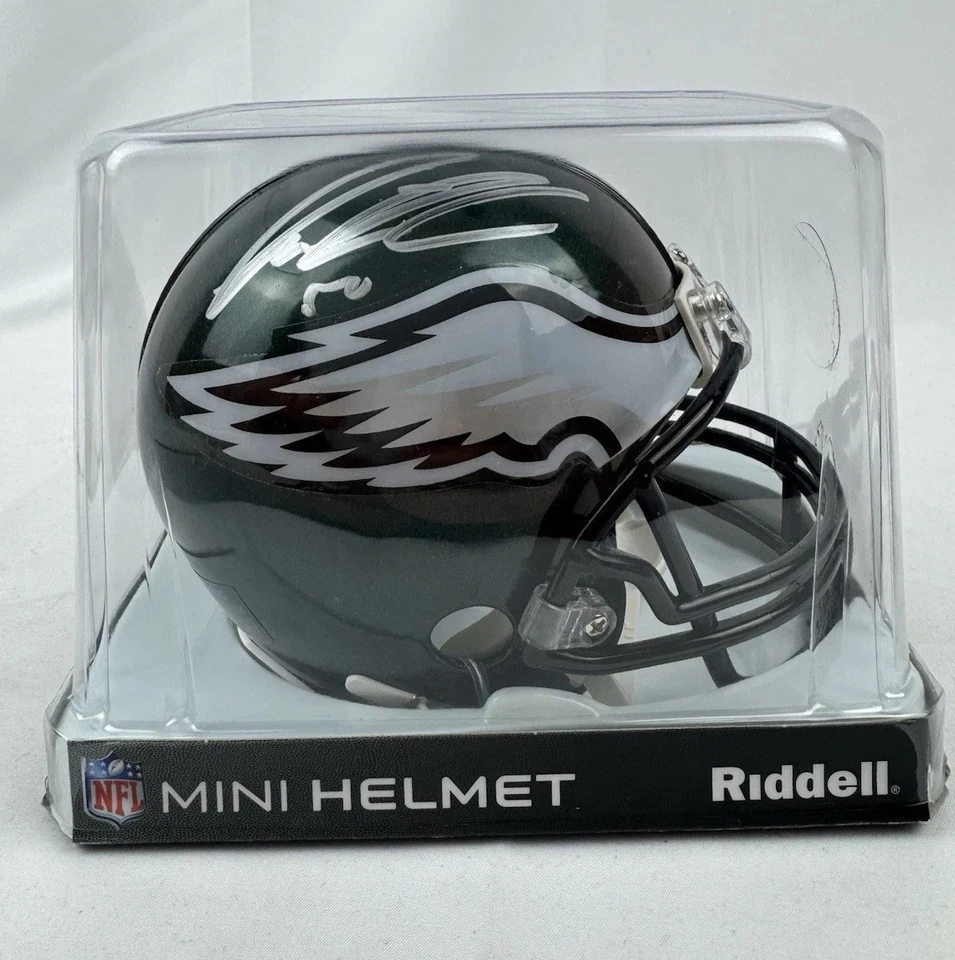 Minicasco firmado por Kiko Alonso Eagles con certificado de autenticidad - Coleccionista NFL en caja Foto 3 de 4