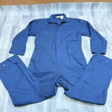   Mens L C.E. Schmidt Workwear Blue Coveralls Garage Mechanic Jumpsuit Overalls